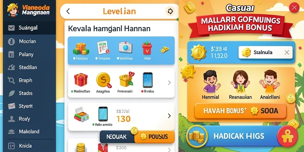 Tampilan awal permainan yang menarik dan ramah pengguna.