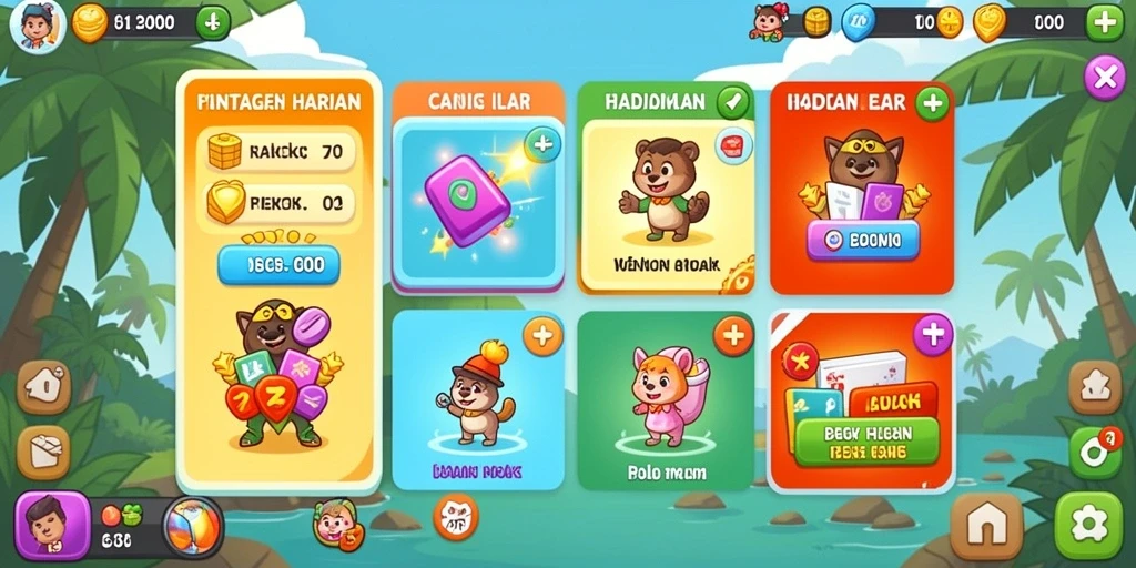 Tampilan awal game yang menarik dan memikat.